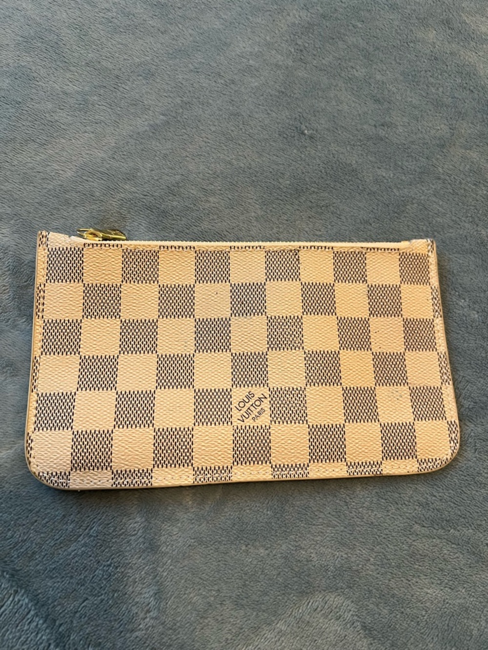 Damier Azur Canvas Zipped wristlet